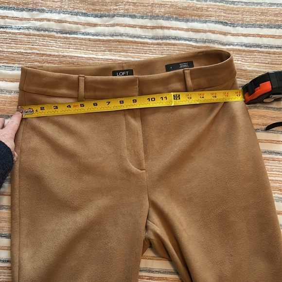 LOFT Faux Suede High Waist Pants -- EUC! - Picture 3 of 6